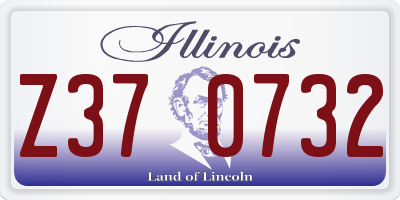 IL license plate Z370732