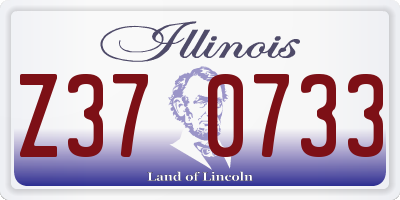IL license plate Z370733