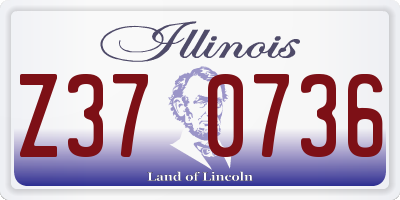 IL license plate Z370736