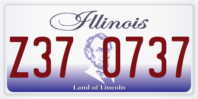 IL license plate Z370737