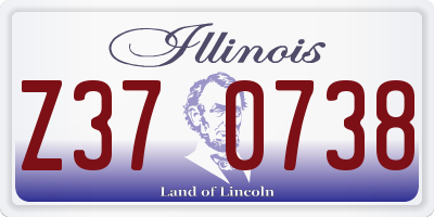 IL license plate Z370738