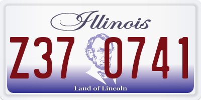 IL license plate Z370741