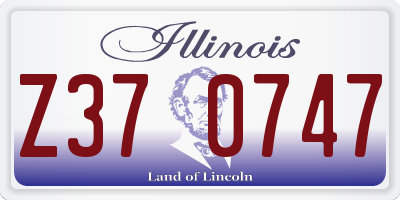 IL license plate Z370747