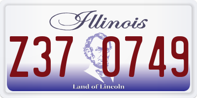 IL license plate Z370749
