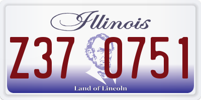 IL license plate Z370751
