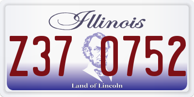 IL license plate Z370752