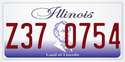 IL license plate Z370754