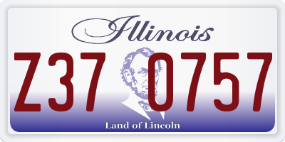 IL license plate Z370757