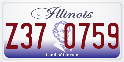 IL license plate Z370759