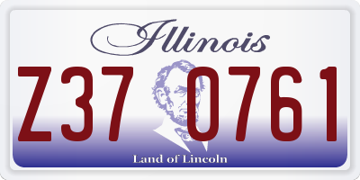 IL license plate Z370761