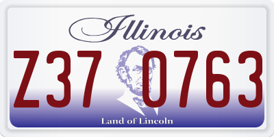 IL license plate Z370763