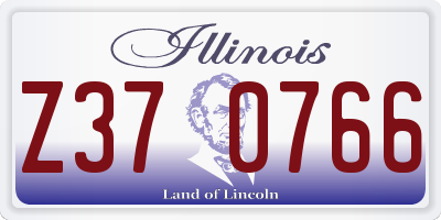 IL license plate Z370766