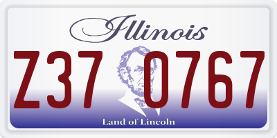 IL license plate Z370767