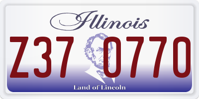 IL license plate Z370770