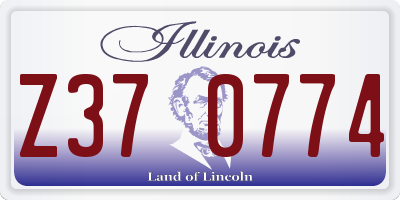 IL license plate Z370774