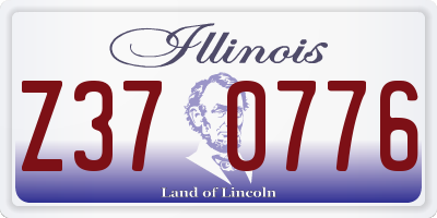 IL license plate Z370776