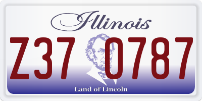 IL license plate Z370787