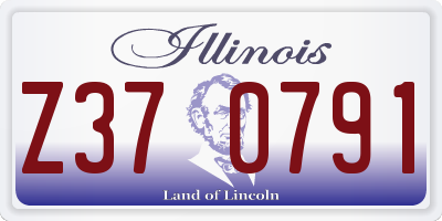 IL license plate Z370791