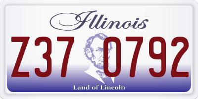 IL license plate Z370792