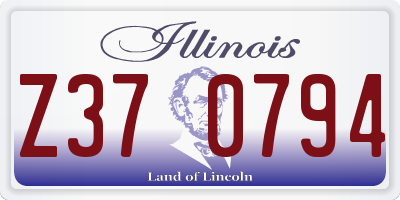 IL license plate Z370794