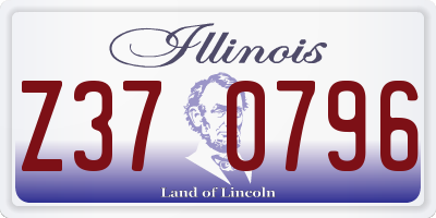 IL license plate Z370796