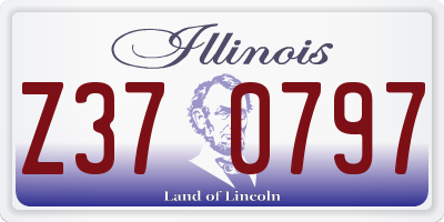 IL license plate Z370797