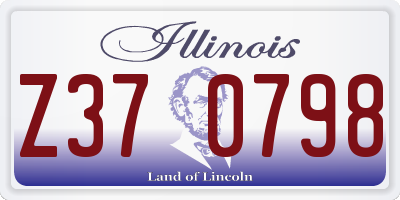 IL license plate Z370798