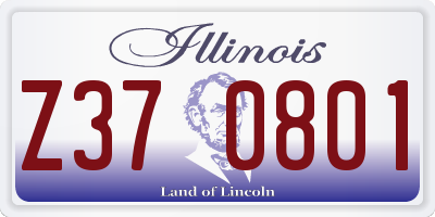 IL license plate Z370801
