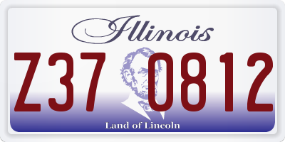 IL license plate Z370812