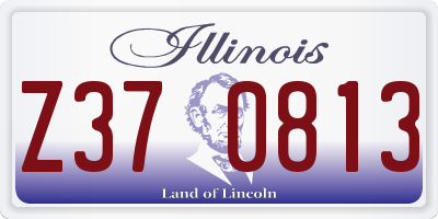 IL license plate Z370813