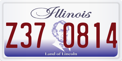 IL license plate Z370814