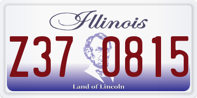 IL license plate Z370815