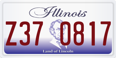 IL license plate Z370817