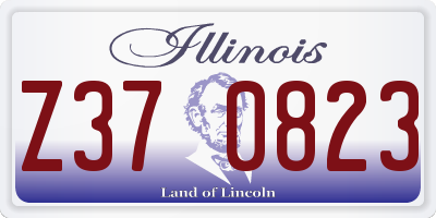 IL license plate Z370823