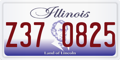 IL license plate Z370825