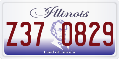IL license plate Z370829