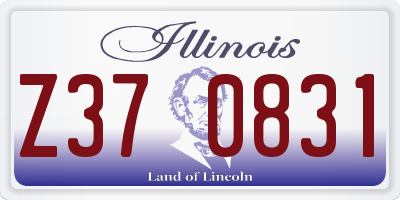 IL license plate Z370831