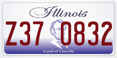 IL license plate Z370832
