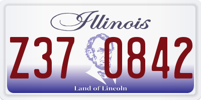 IL license plate Z370842
