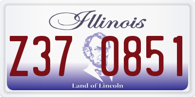 IL license plate Z370851