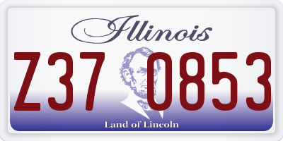 IL license plate Z370853