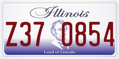 IL license plate Z370854