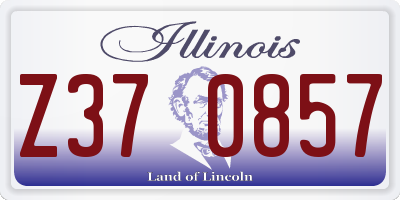 IL license plate Z370857