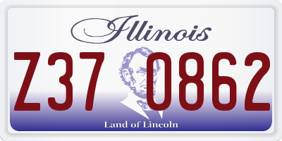 IL license plate Z370862