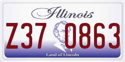 IL license plate Z370863