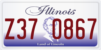 IL license plate Z370867