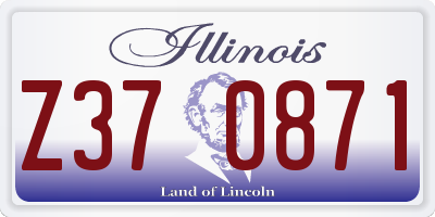 IL license plate Z370871