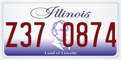 IL license plate Z370874