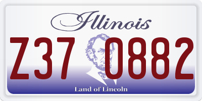 IL license plate Z370882