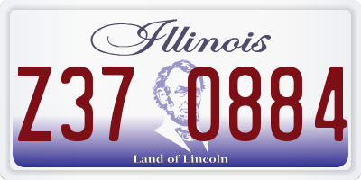 IL license plate Z370884